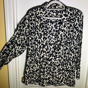 Vintage Black and White Tribal Dinner Coat